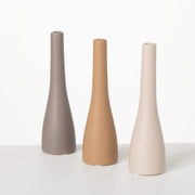 Warm Matte Slim Vases | 3 Assorted