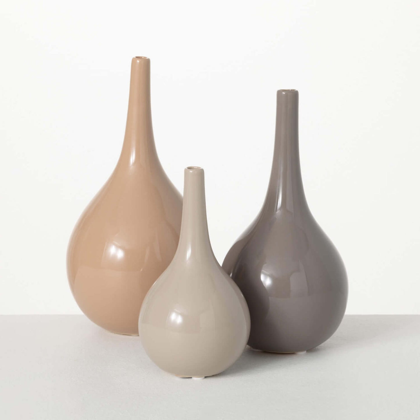 Warm Glossy Vases | 3 Assorted