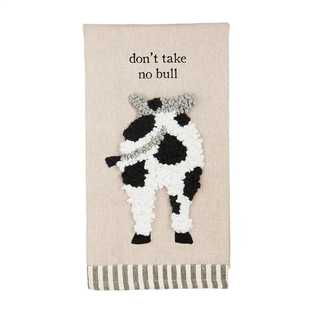 Cow Appliquéd Tea Towel