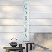 Vertical Metal Garden Sign