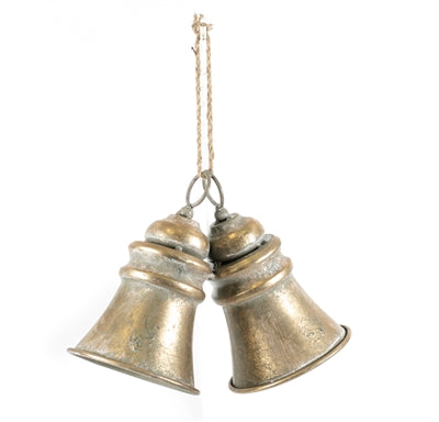 Set of 2 Antique Holiday Bells