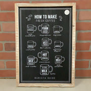 Double Sided Fresh Coffee Sign