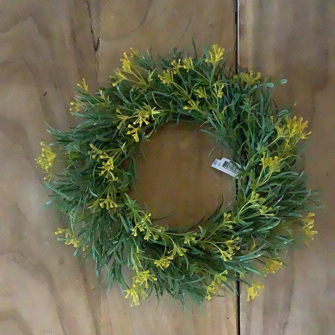 Mini Wreath With Yellow Flower Buds