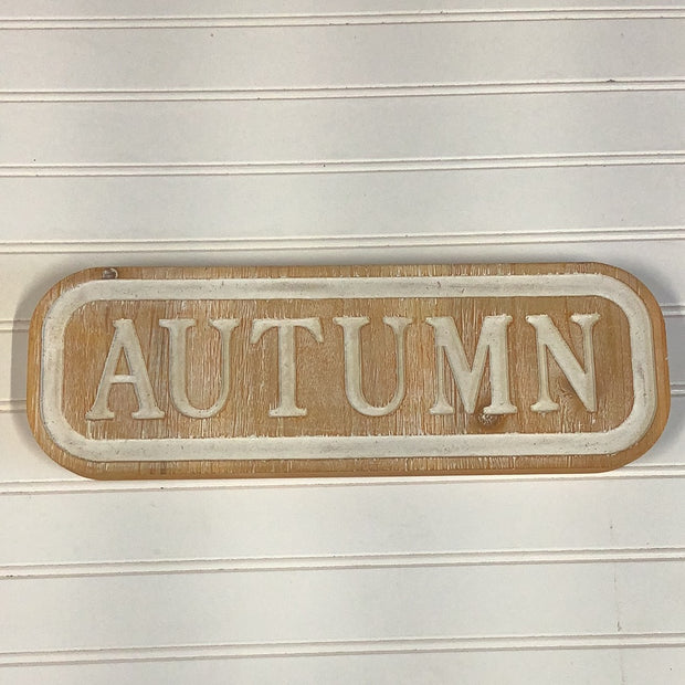 Autumn Engraved Block Sign