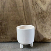 Matte White Pot With 3 Legs | Pick Your Size