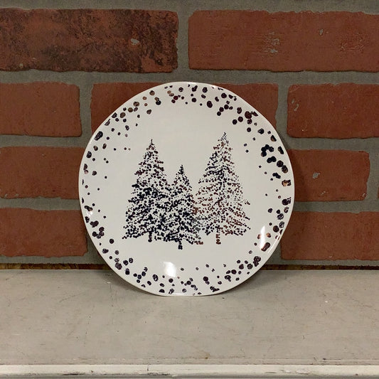 Gold Tree Christmas Plate