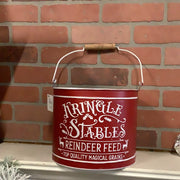 "Kringle Stables" Metal Buckets | 2 Assorted