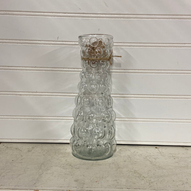 Large Hobnail Clear Vase