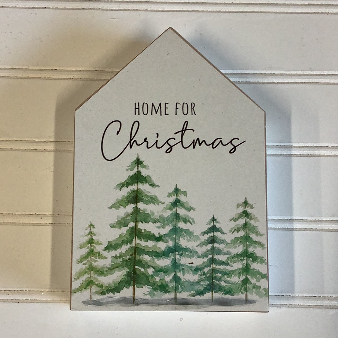 Holiday House Wood Block Sign