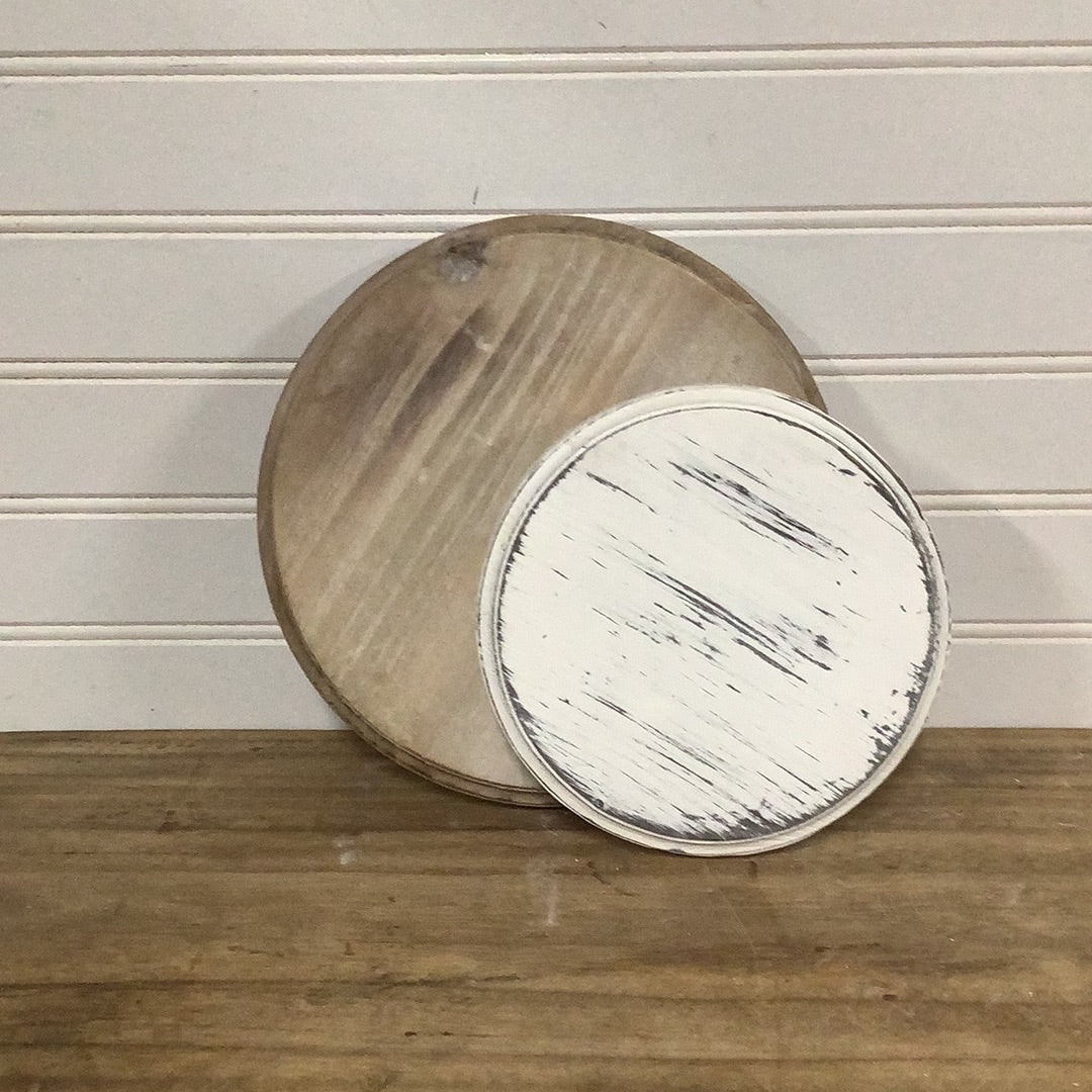 White or Natural Wood Round Stands, choose your style