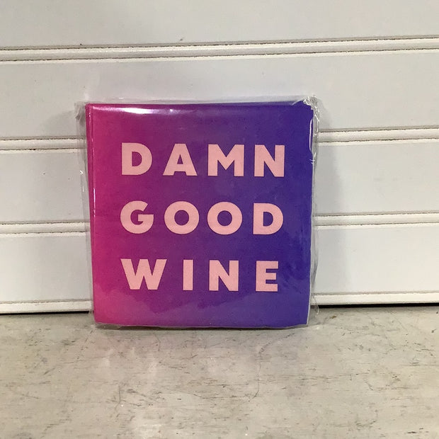 Neon Color “Damn Good Wine” napkins