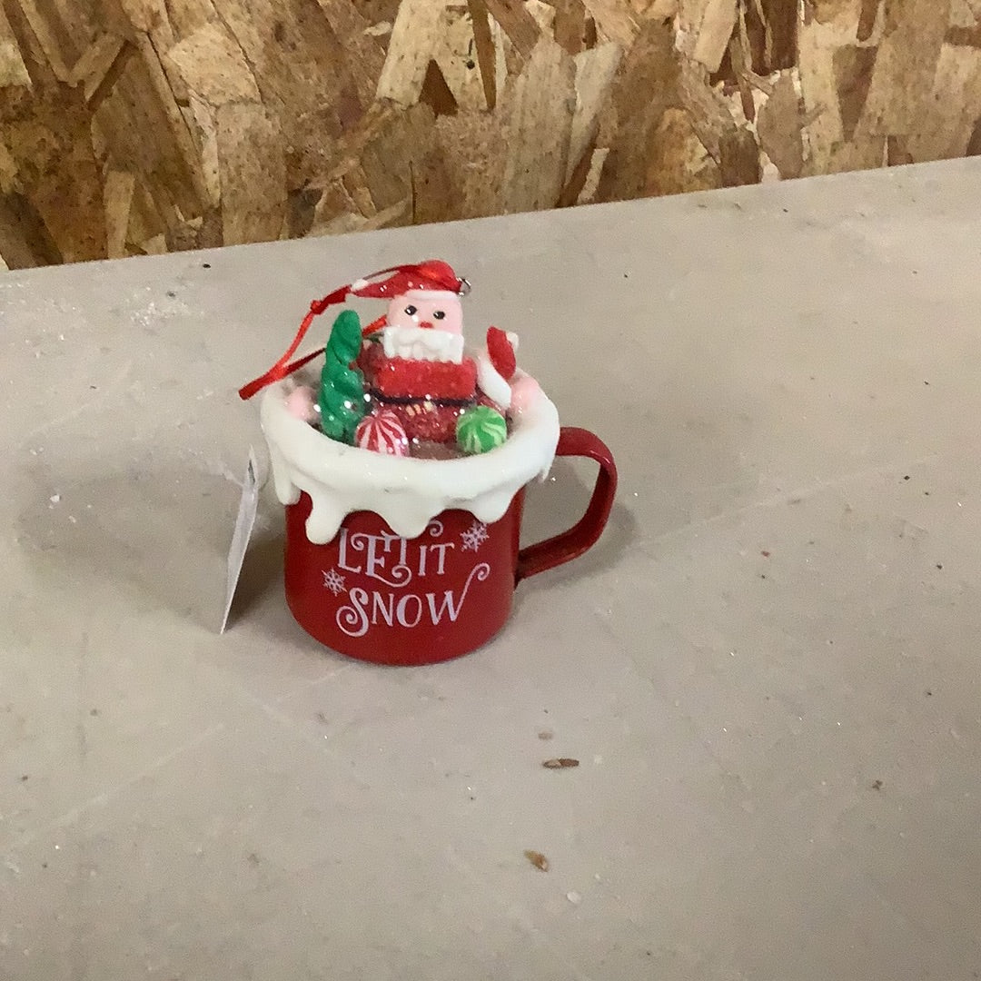 Clay Hot Cocoa Christmas Ornament
