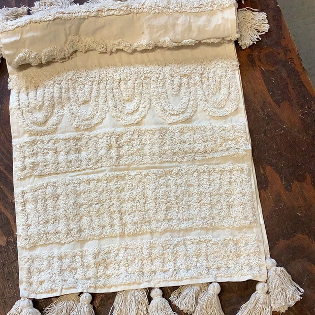 Natural Cream Tufted Table Runner