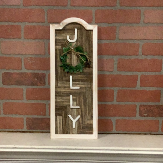 Vertical Framed Holiday Sign