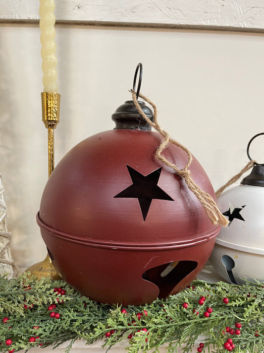 Oversized Burgundy Jingle Bell | Large 10"