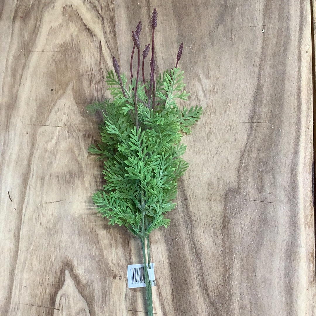 Faux Fern spray with springs 15IN