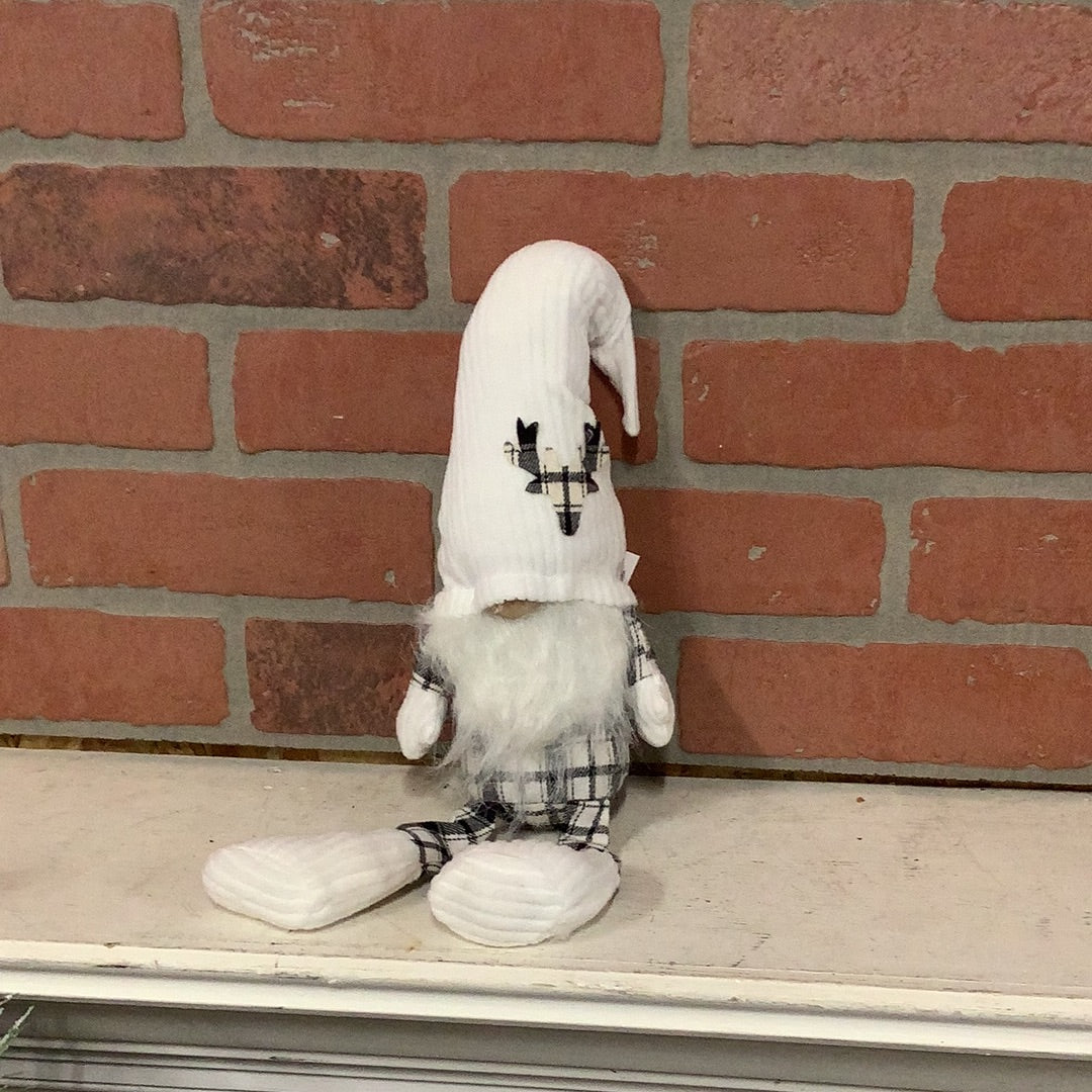 White Gnome with White Deer Hat and Legs