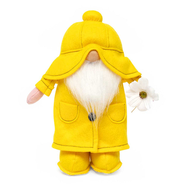 Small Raincoat Gnome With Flower