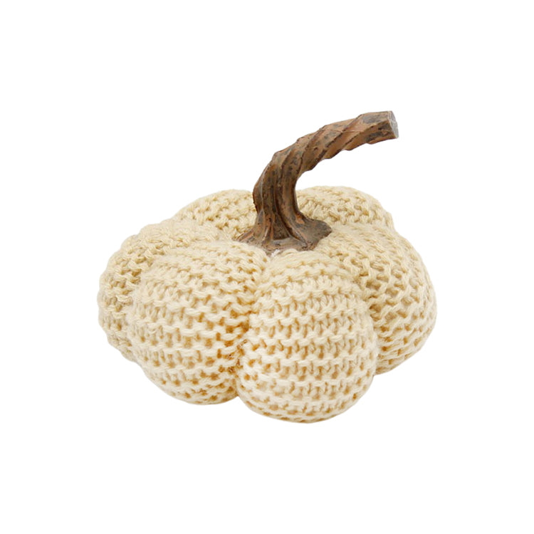 Small Tan Knit Pumpkin