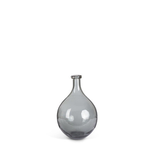 Extra Large Grey Glass Bottle Vase